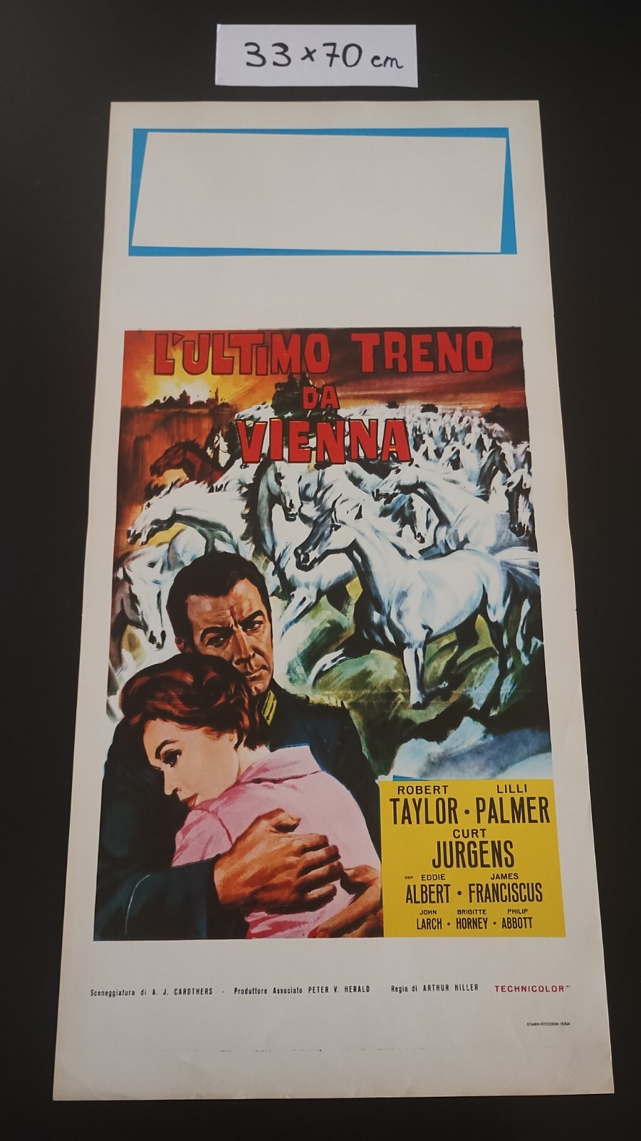 Locandina originale film L'ultimo treno da Vienna (1963) - Regia di Arthur Hiller
