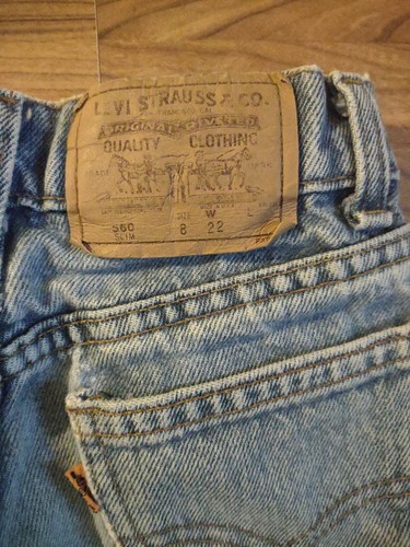 Vintage Boys levis 560 orange tag shorts Size 5 Slim - Picture 4 of 4