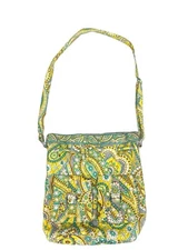 Vera Bradley Lemon Parfait Emma Tote Satchel Purse Bag Paisley Cinch Bucket