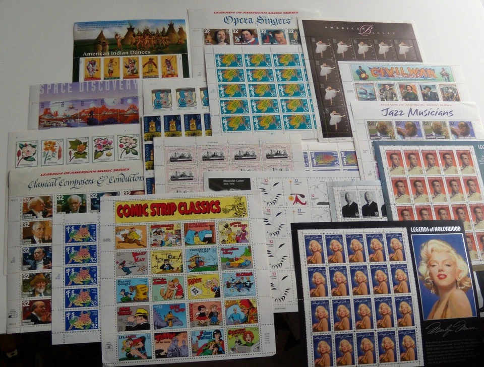 Five (5) Sheets x 20 = 100 of Assorted Mixed Designs of 32¢ US USA Postage Stamp - Image 4 of 4