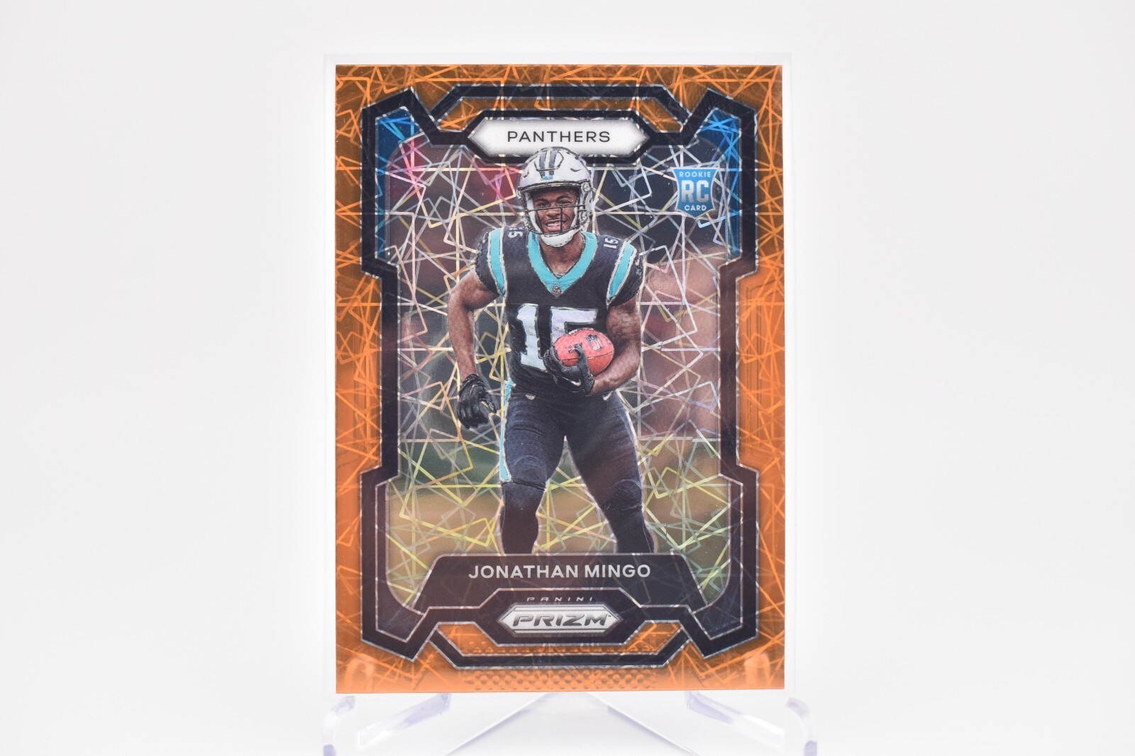 JONATHAN MINGO 2023 Panini Prizm Orange Lazer Rookie RC #312 - Panthers