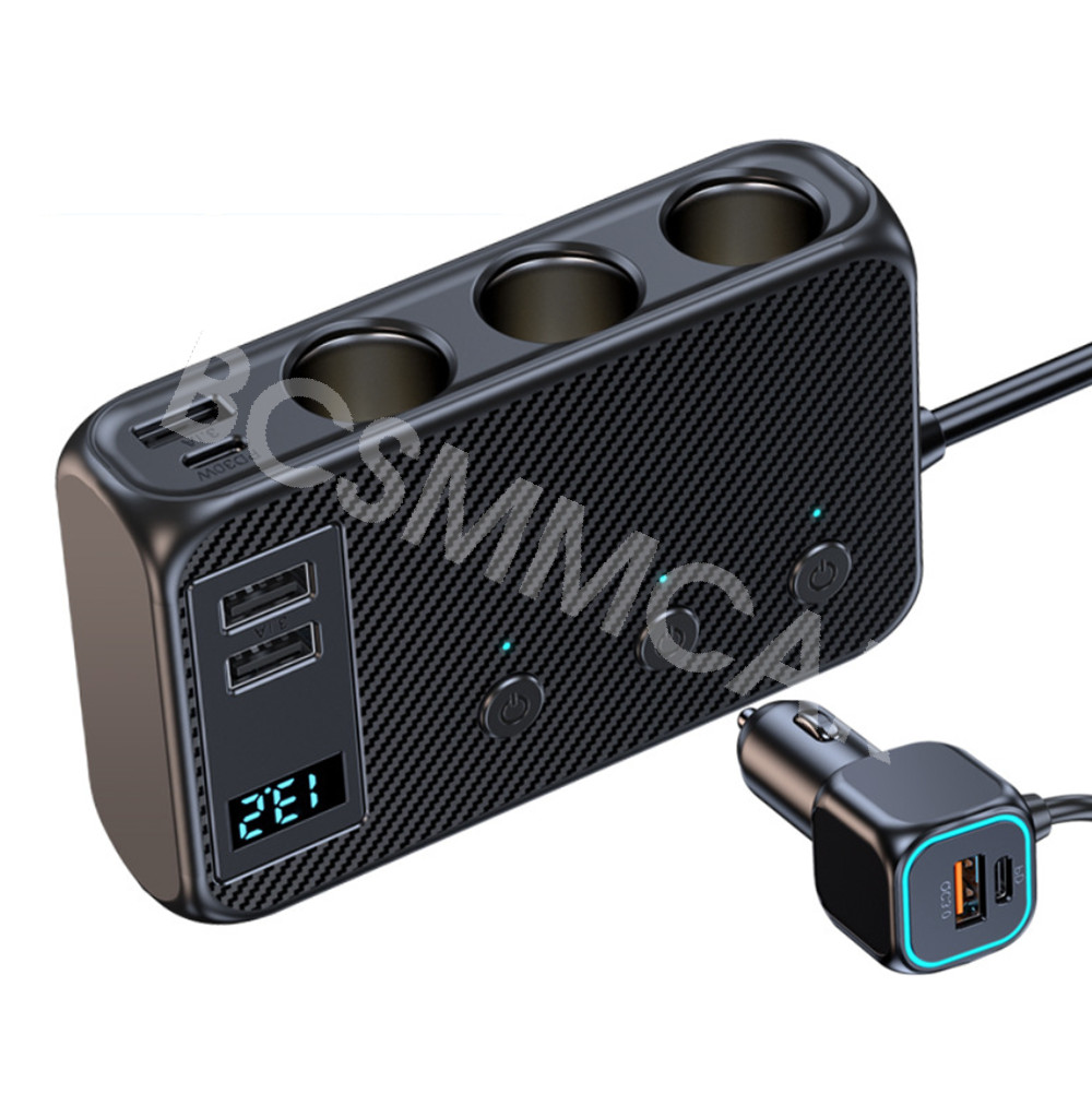 Multi Ports PD USB Car Charger Cigarette Lighter Socket Power Adapter Splitter