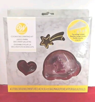 Wilton Unicorn Cookie Decorating Kit 2107-0-0186 Rainbow Shooting Star New 