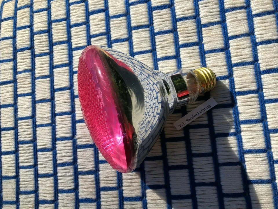 100 WATT rich PINK outdoor flood LIGHT BULB PAR38 sub BR38 one piece 100BR38 - Image 4 of 4