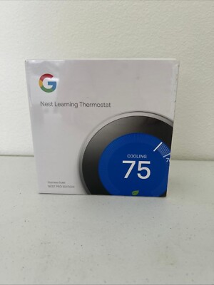 Sealed/New Google Nest 3rd Generation Learning Thermostat Stainless Steel