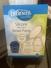 Dr. Brown's Silicone One Piece Breast Pump - 4 piece set - New (Open Box)