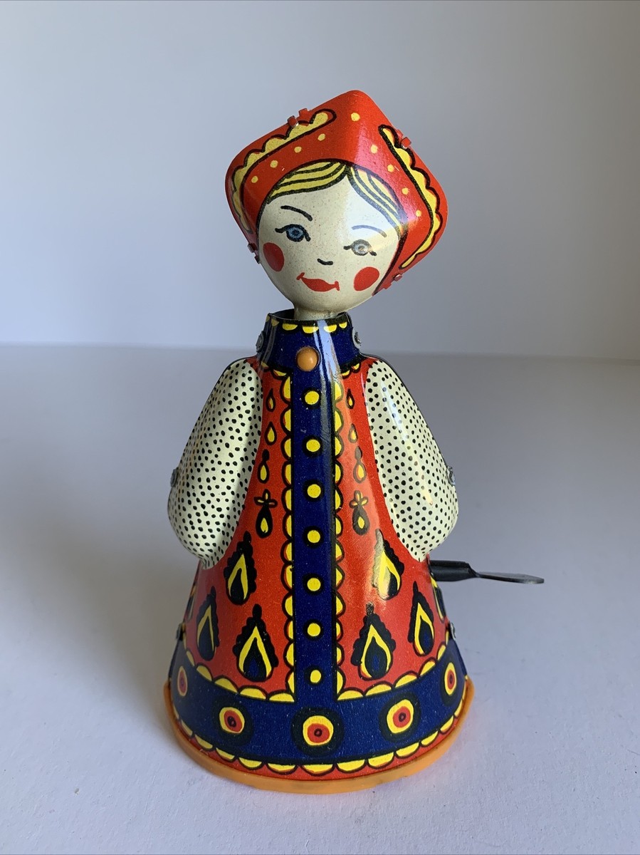 Rare Tin Vintage boxed Soviet Clockwork 6