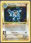 Pokemon Card TCG Base Set 1999 Machamp 1st Edition Shadowless 8/102