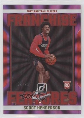 2023 Panini Donruss Holo Purple Laser 39/99 Scoot Henderson #19 Rookie RC 0ba8
