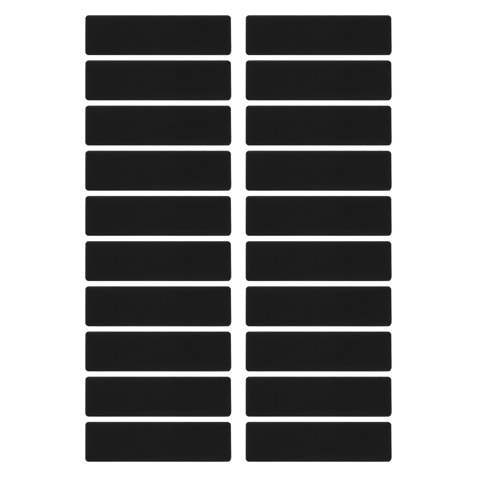 20Pcs Black Anodized Aluminum Laser Engraved Name Plates 3x1 Inch