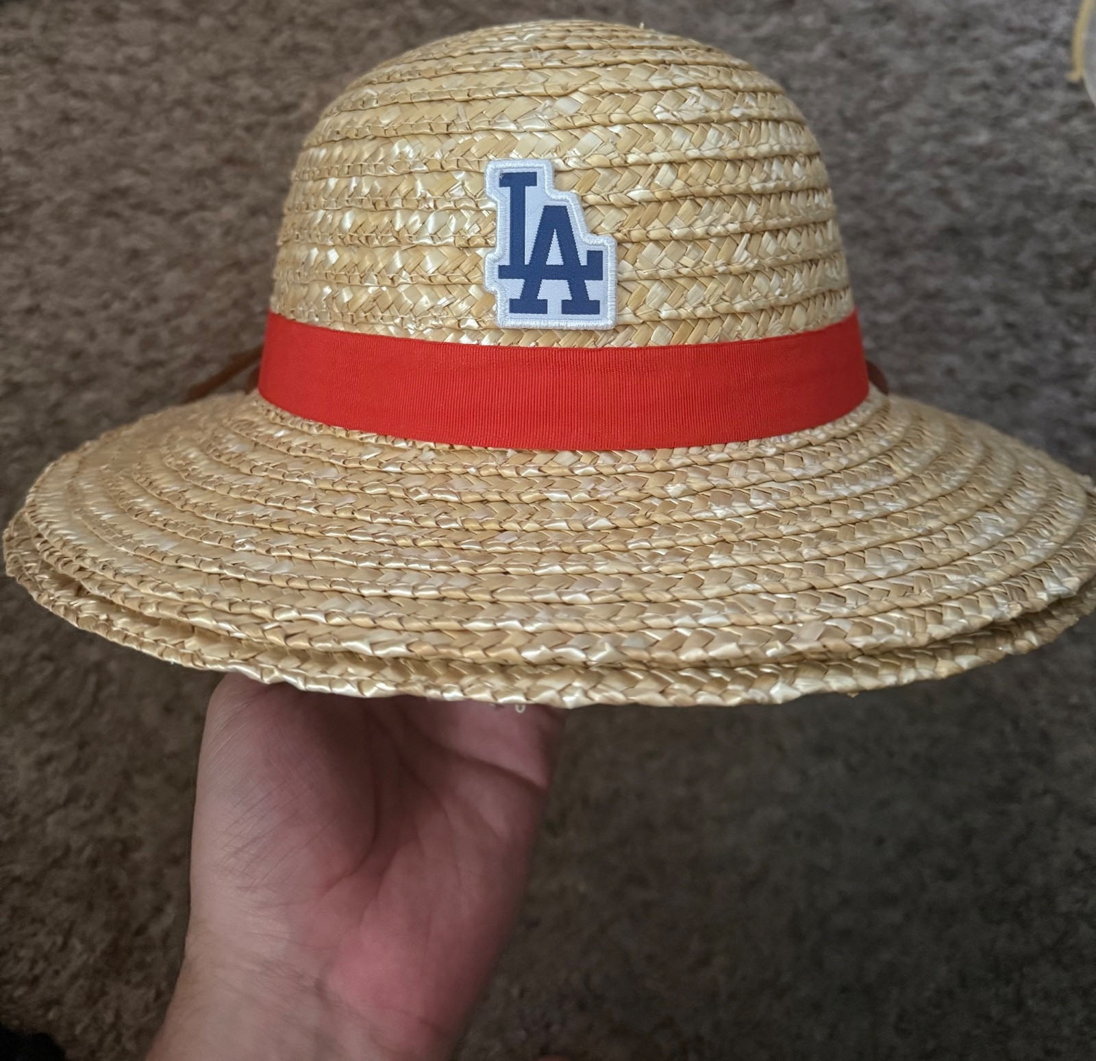 Sombrero de Paja Los Angeles Dodgers X One Piece Collab Monkey D. Luffy Nuevo