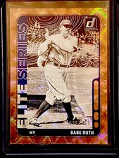 2021 Donruss Elite Series ES3 Babe Ruth Gold Diamond cut #’d 936/999 SP RARE!
