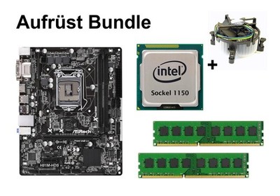 Aufrüst Bundle - ASRock H81M-HDS + Pentium G3420 + 4GB RAM #72802