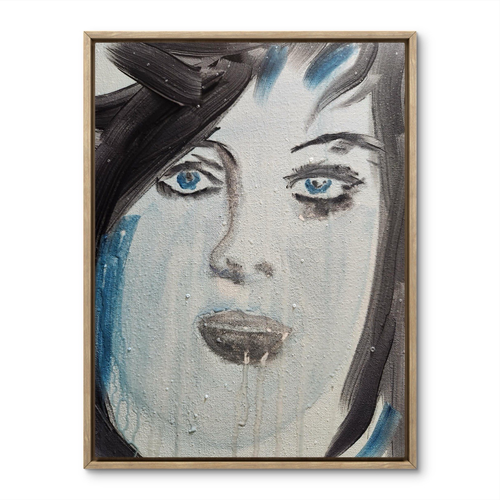 Abstract Woman Impressionistic Original Wall Art 14X11 Canvas Acrylic
