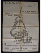 manifesto GEPPO IL FOLLE adriano celentano claudia mori A97