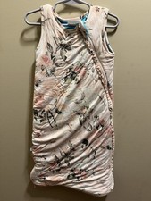 Posh Peanut Sleep Sacks 1 TOG 0-6 Months Pink Floral w/Teal Quilting