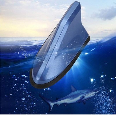 Universal Car Waterproof Shark Fin Antenna Cover Radio Signal Aerials Ice Blue