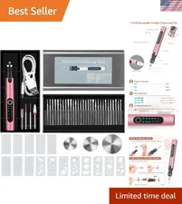 Rose Gold Rechargeable Engraving Pen with 37 Bits - Perfect for Any Material