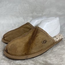 UGG Scuff Slippers Chestnut Suede Sheepskin Women s US 8 EU 39