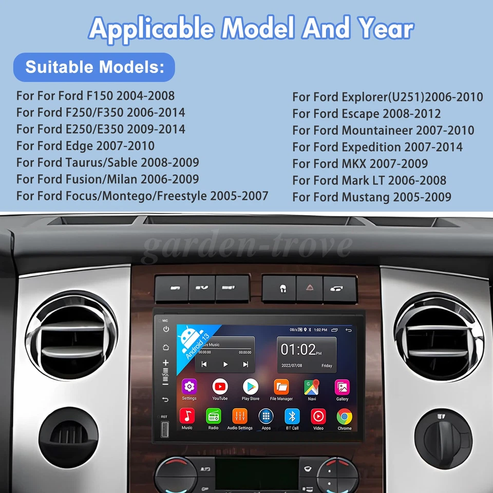 For 2004-2008 Ford F-150 F150 Apple Carplay Car Radio Android 13 Navi GPS Player Foto 2 de 4