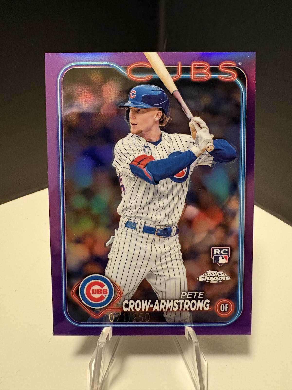 2024 Topps Chrome - Pete Crow-Armstrong #16 Purple Refractor 71/250 (RC)