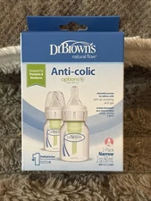 Dr. Brown's Natural Flow Anti-Colic Preemie Bottles 2 Oz 2 Pack - Sealed!