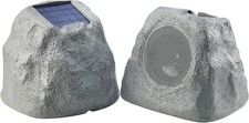 Bluetooth Solar LED Rock Speakers Outdoor Multi-Link Pair Waterproof Wireless