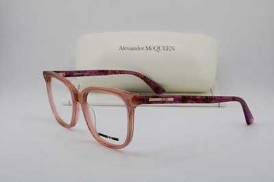 NEW MCQ MQ0276O 003 CLEAR PINK PURPLE HAVANA AUTHENTIC W/CASE EYEGLASSES 52-16