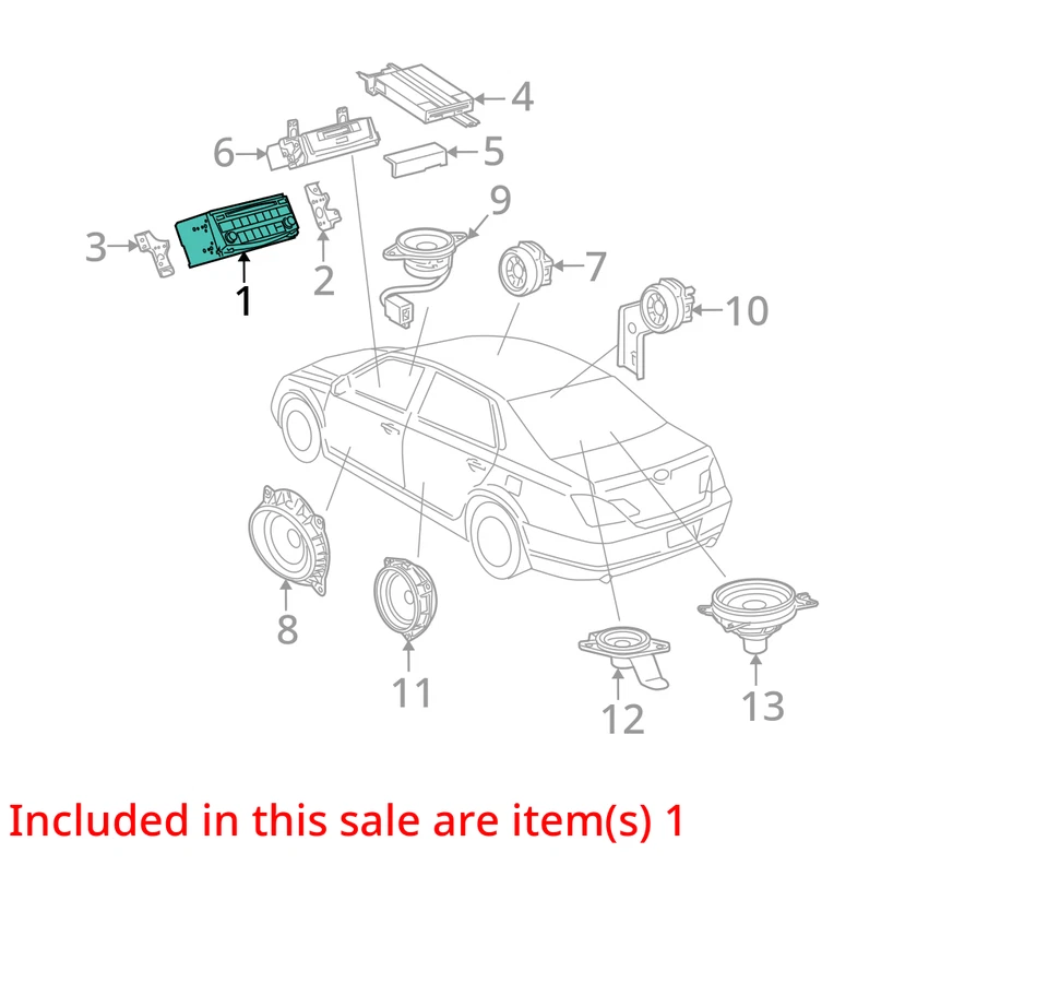 Receptor de radio reproductor de CD Toyota Avalon Am Fm 2005-2007 W614D Foto 3 de 4