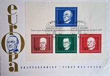 Bund -  Block  4  auf  Ersttagsbrief ,