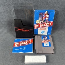 Nintendo NES - Ice Hockey - Complete w/ Box Protector - Tested