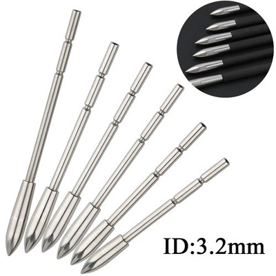 12pcs Broadhead Insert Arrowhead 80-120gr Archery ID3.2mm Point Field Arrow Hunt