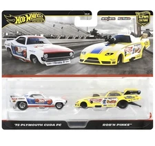 Hot Wheels Premium Premium 2-Pack '72 Plymouth Cuda Fc/Rob N' Pinks NEW