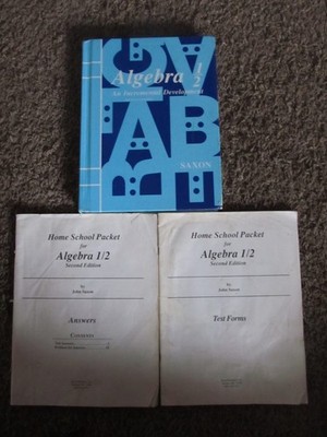 Saxon Math ALGEBRA 1/2 Student Textbook Answers  Tests SET Second Edition
