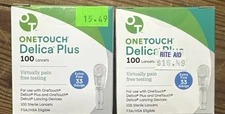 OneTouch Delica Extra Fine 33 Gauge Lancets 200 Lancets exp 2029
