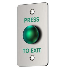 Push to Exit Button for Door Access Control with NO/COM Output, Indoor Outdoo...