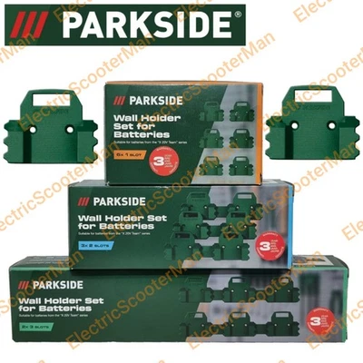 Parkside Wall Mount Holder Bracket For 20V 2Ah / 4Ah Cordless Power Tool Battery