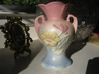 Vintage Lovely Small Hull Art Pink Vase with Handles