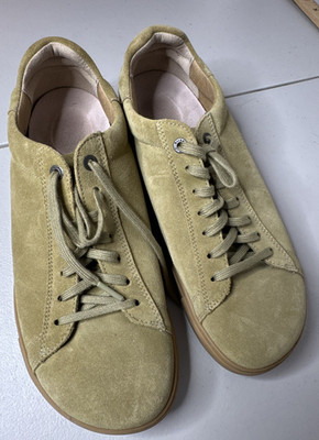 Birkenstock Bend Low Suede Sneakers E43 USA M10 Khaki Tan Lace Up Casual Shoe