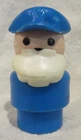 Vintage Fisher Price Little People Boat Ship Captain Blue with Beard