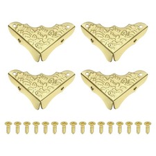4Pcs Decorative Corner Protectors with Screws 1.46"x1.46"x2.05", Yellow