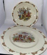 Set of Royal Doulton Bunnykins Bone China 6  Bowl  8  Plate Made in England