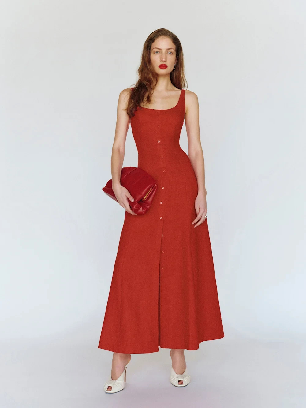 Reformation Women's Fraise Linen Dress - No Import Fees