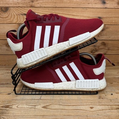 Adidas Turnschuhe Herren Größe UK 9,5 NMD R1 Collegiate Burgund Rot Boost Fitnessschuhe