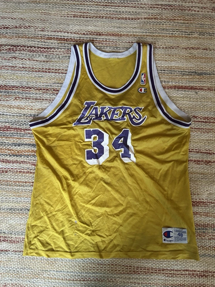 Champion Jersey Lot Size 48 Shaq Olajuwon Rockets Lakers Raptors Vtg 90s NBA - Image 2 of 4