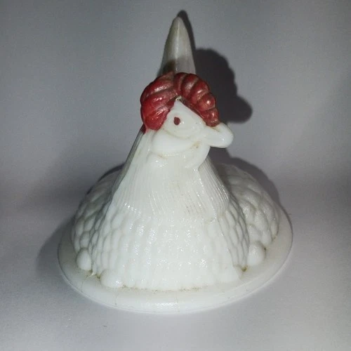 Vintage Westmoreland Hen On Nest In White Hen Only