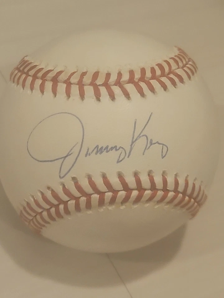 Balón de béisbol firmado por Jimmy Key autografiado de la Liga Americana al MLB Yankees Foto 2 de 3