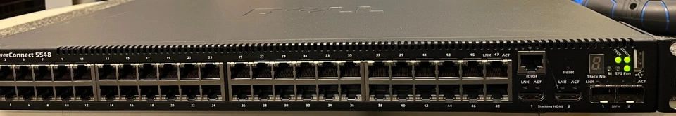 Dell PowerConnect 5548 0FXP1R 48 Port Ethernet Network Switch 2 HMDI SFP+ Ports - Image 2 of 4