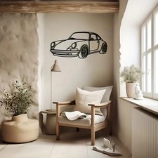 New Porsche 911 Metal Silhouette No Whale Tail