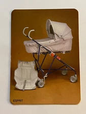vintage pocket calendar 1985 advertising esprit bebecar baby stroller #1930
